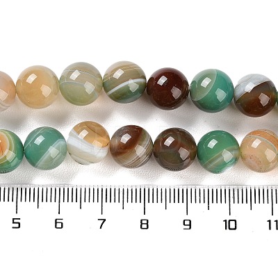 Natural Striped Agate/Banded Agate Beads Strands G-Z060-A01-C16-1