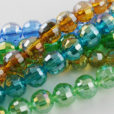 Electroplate Glass Bead Strands EGLA-R040-12mm-M-1