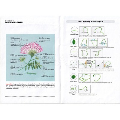 DIY Embroidered Making Kit DIY-F088-01B-1