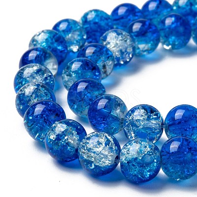 Baking Paint Crackle Glass Bead Strands CCG-S001-8mm-16-1