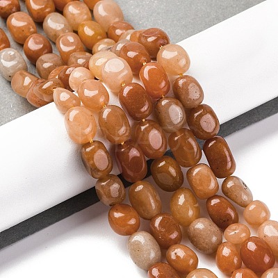 Natural Red Aventurine Beads Strands G-G146-A02-01-1