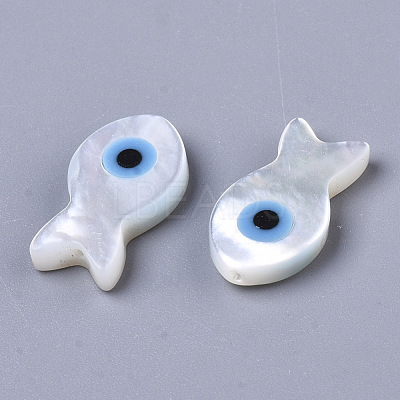 Natural White Shell Mother of Pearl Shell Beads SSHEL-N034-48-1