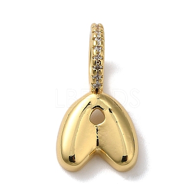 Brass Micro Pave Cubic Zirconia Pendants KK-K345-13A-G-1