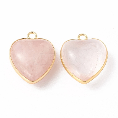Natural Rose Quartz Pendants G-C005-01G-15-1