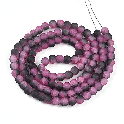 Crackle Glass Beads Strands GLAA-N009-8mm-09-1