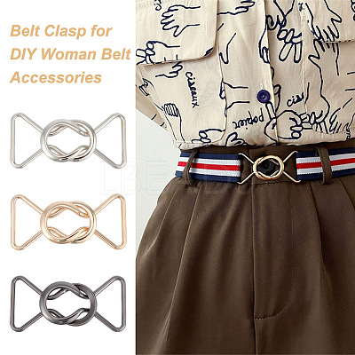 12Pcs 3 Colors Alloy Belt Buckles FIND-OC0002-91B-1