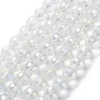 Electroplate Glass Bead Strands X-EGLA-R040-10mm-15-1