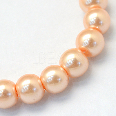 Baking Paint Glass Pearl Bead Strands HY-Q003-3mm-18-1