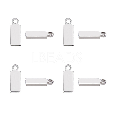304 Stainless Steel Stamping Blank Tag Charms STAS-UN0006-69P-1