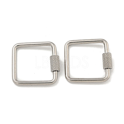 Non-Tarnish 304 Stainless Steel Screw Carabiner Lock Charms STAS-C092-04A-P-1