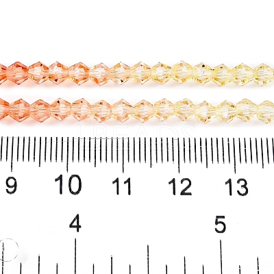 Gradient Color Baking Paint Glass Bead Strands LS-DGLA-A039-T6mm-A013-1