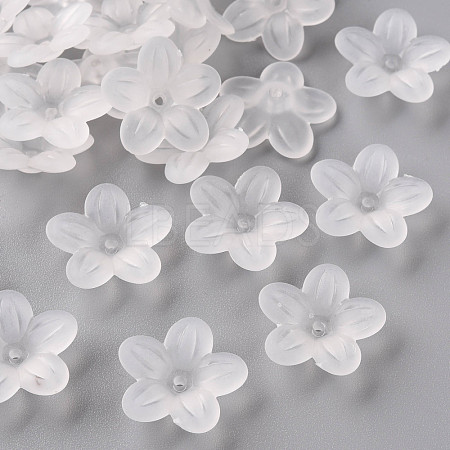 Frosted Acrylic Bead Caps MACR-S371-08A-701-1