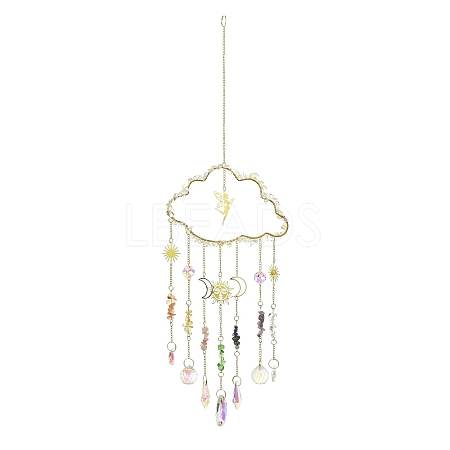 Metal Hanging Suncatchers HJEW-P018-D03-1