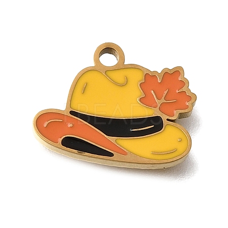 304 Stainless Steel Enamel Pendants SA-CBAA2E4-10G-G-1