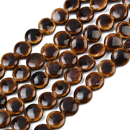 Vintage Style Glazed Porcelain Beads PORC-B002-12-04-1