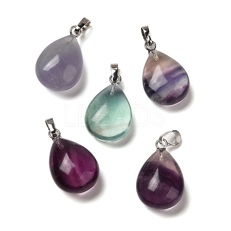 Natural Fluorite Pendants G-C155-01A-P-1