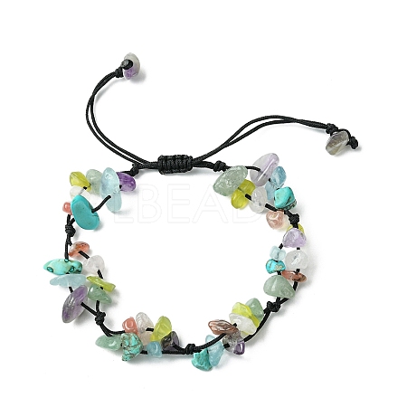 Chakra Theme Adjustable Bracelet BJEW-TA00372-1