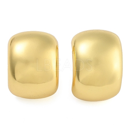 Brass Rectangle Stud Earrings EJEW-K293-15G-1