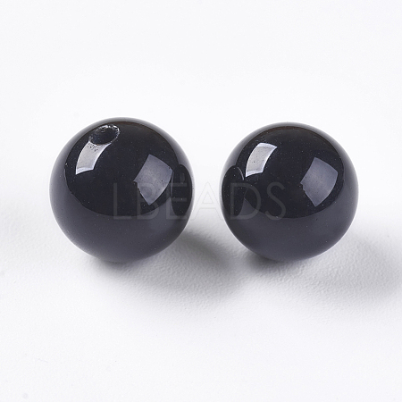 Natural Black Onyx Beads G-K275-13-8mm-1