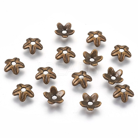 Tibetan Style Alloy Bead Caps K0PA6071-1