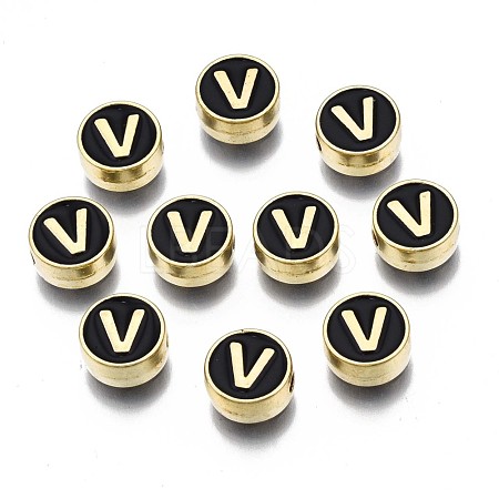 Alloy Enamel Beads ENAM-N052-006-02V-RS-1