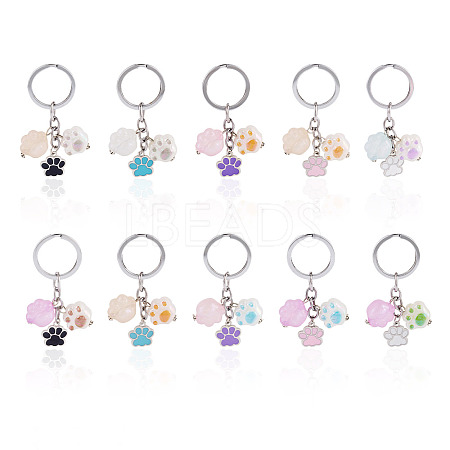 Alloy Enamel & Acrylic Keychain KEYC-TAC00033-1