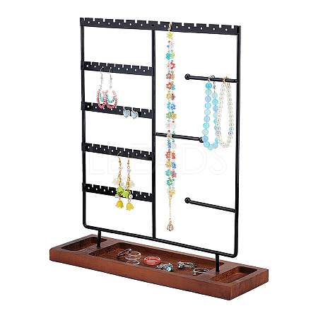 Iron Jewelry Set Display Stands EDIS-WH0029-23-1