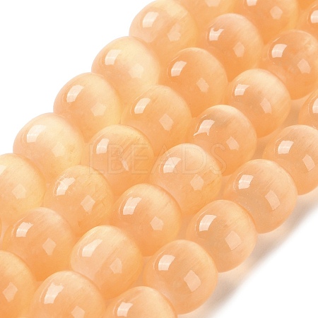 Natural Selenite Beads Strands G-B103-A01-03-1
