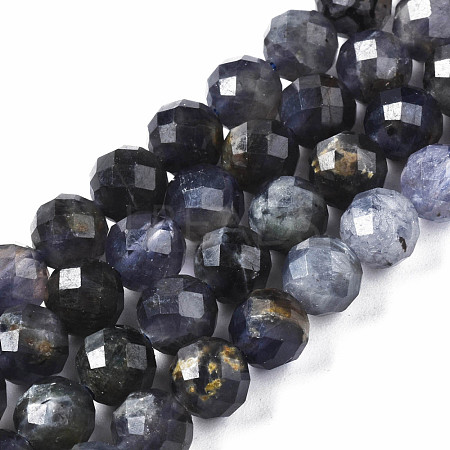 Natural Iolite/Cordierite/Dichroite Beads Strands G-T108-59-1