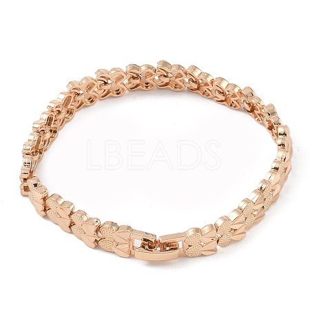 Brass Link Chain Bracelets for Women Men BJEW-P324-01C-KCG-1