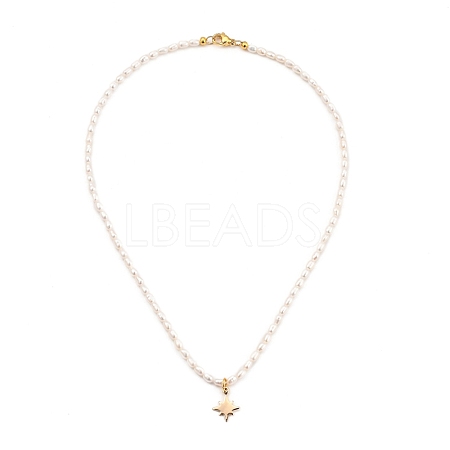 Star Brass Pendant Necklaces NJEW-JN02972-05-1