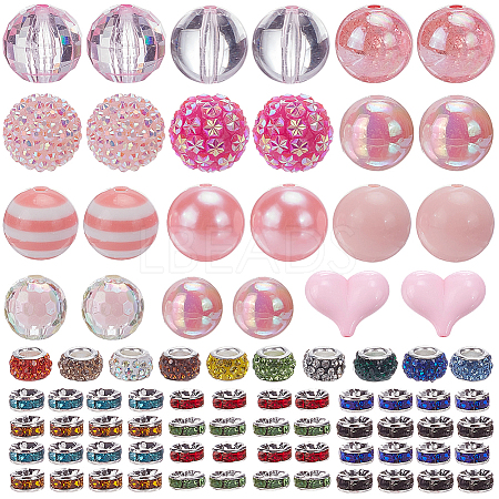 24Pcs 12 Styles Opaque Acrylic Beads MACR-BM0001-03C-1