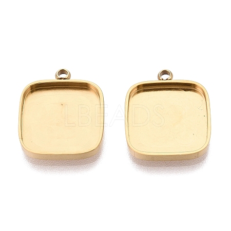 304 Stainless Steel Pendant Cabochon Component STAS-Q113-21A-G-1