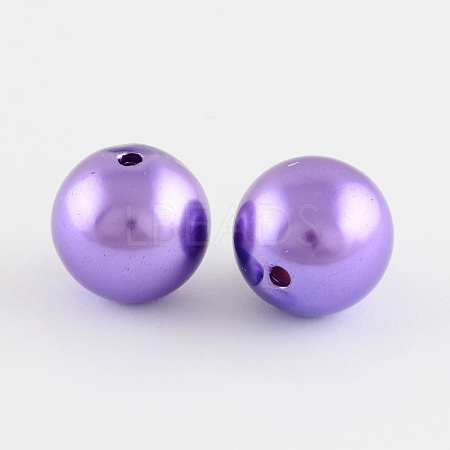ABS Plastic Imitation Pearl Round Beads SACR-S074-20mm-A64-1