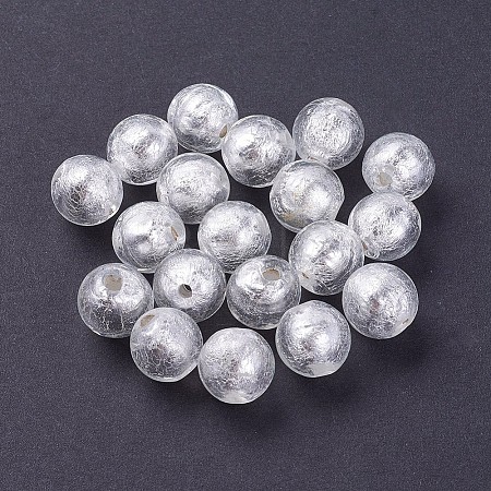 Handmade Silver Foil Lampwork Beads LAMP-J089-P14-1