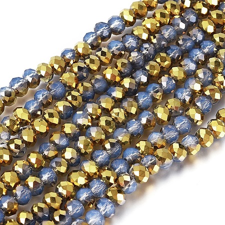 Electroplate Glass Beads Strands EGLA-A034-J2mm-O01-1