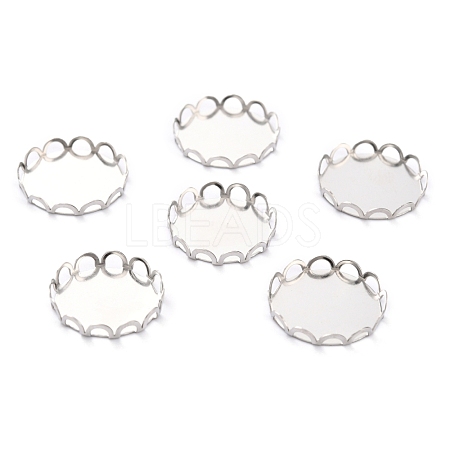 Non-Tarnish 304 Stainless Steel Cabochon Settings STAS-Y001-09E-P-1