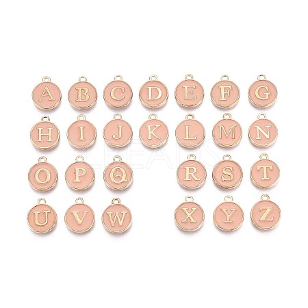 Initial Letter A~Z Alphabet Enamel Charms ENAM-Q437-04-1