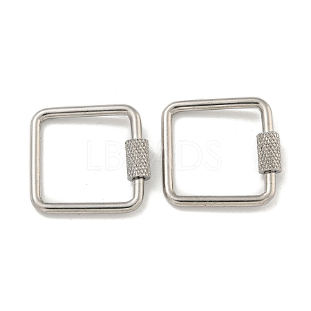 Non-Tarnish 304 Stainless Steel Screw Carabiner Lock Charms STAS-C092-04A-P-1