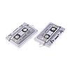 Spray Painted Alloy Pendants PALLOY-D016-06B-2