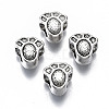 Tibetan Style Alloy European Beads TIBEB-N005-29AS-RS-1