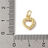 Rack Plating Brass & Clear Cubic Zirconia Pendants KK-L216-013G-3