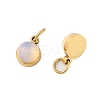 Ion Plating(IP) Opalite Half Round Charms with Jump Ring STAS-A097-05G-04-2