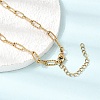 4MM 304 Stainless Steel Textured Paperclip Chain Necklaces for Man and Women SA-CBAB767-09G-3
