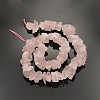 Natural Rose Quartz Nuggets Bead Strands G-A139-B10-2