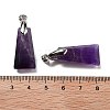Natural Amethyst Faceted Pendants G-F774-02C-3