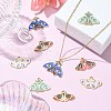 30Pcs 5 Styles Alloy Enamel Pendants ENAM-CJ0005-34-6