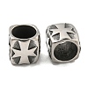 316 Surgical Stainless Steel with Rhinestone Large Hole Cube Beads STAS-Q326-08AS-02-2