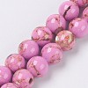 Sea Shell and Synthetic Turquoise Assembled Beads Strands G-G758-05-6mm-1