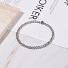 304 Stainless Steel Curb Chains Bracelet for Men Women BJEW-JB07984-4